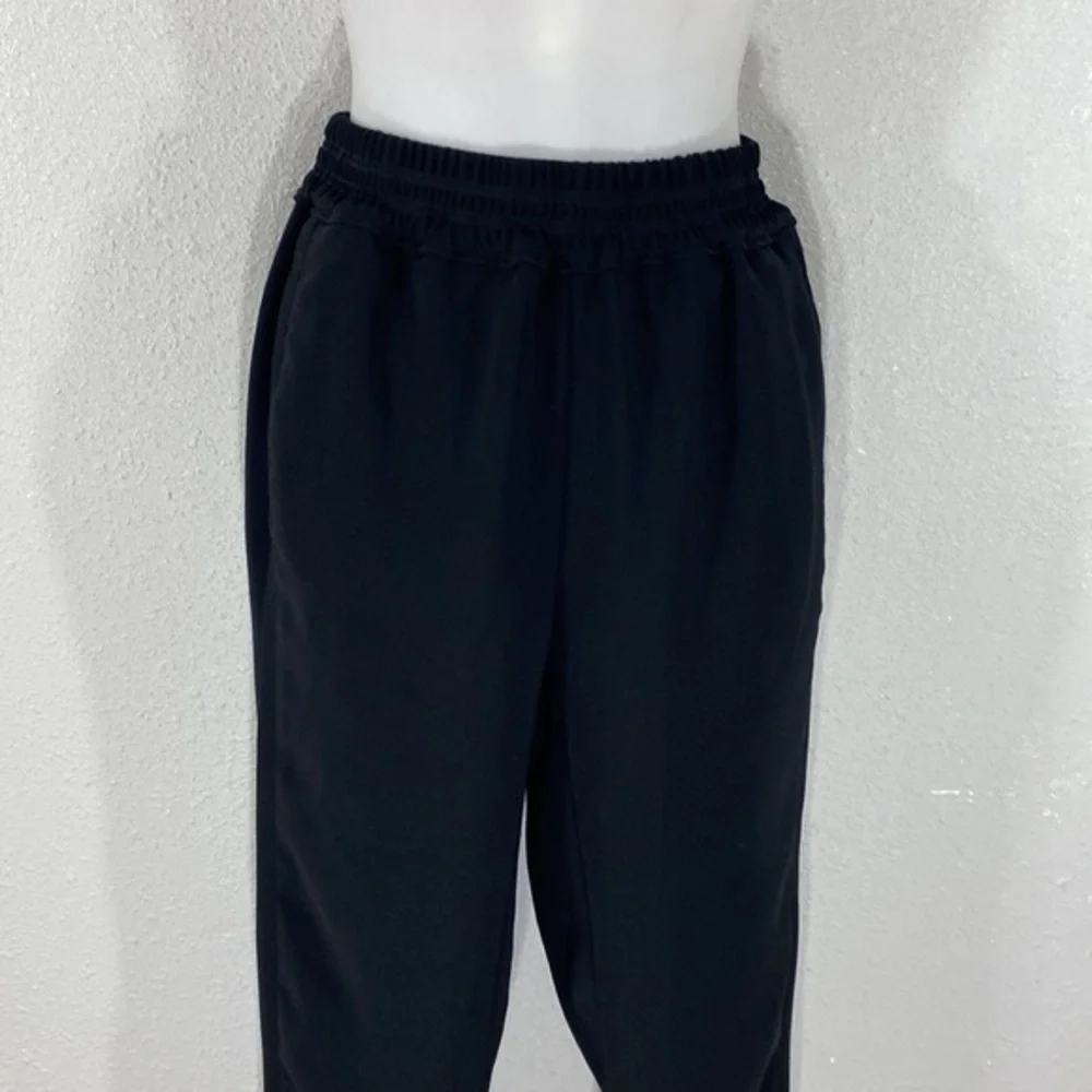 J. Crew Reese black pull on elastic waist tulip hem pocketed pants